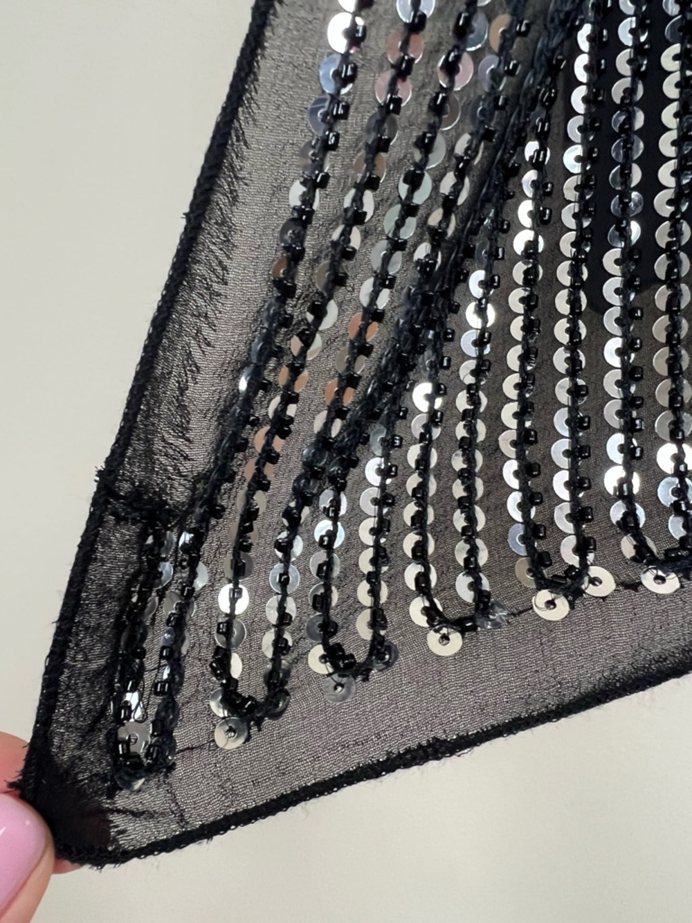 Endless Rose Sleeveless Black Sequin Tunic Top M - Picture 8 of 9